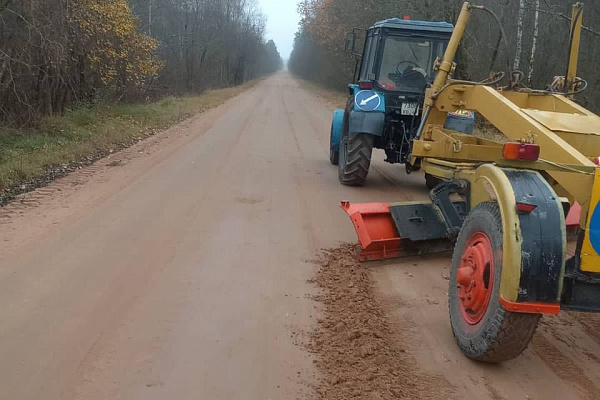Подготовка гравийных дорог к зимнему сезону